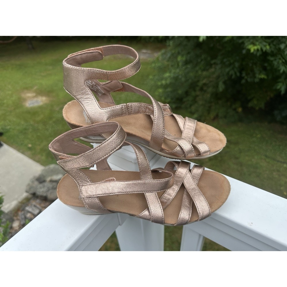 Dansko Veruca Sandals Womens 39 Casual Open Toe Strappy Slingback Wedge